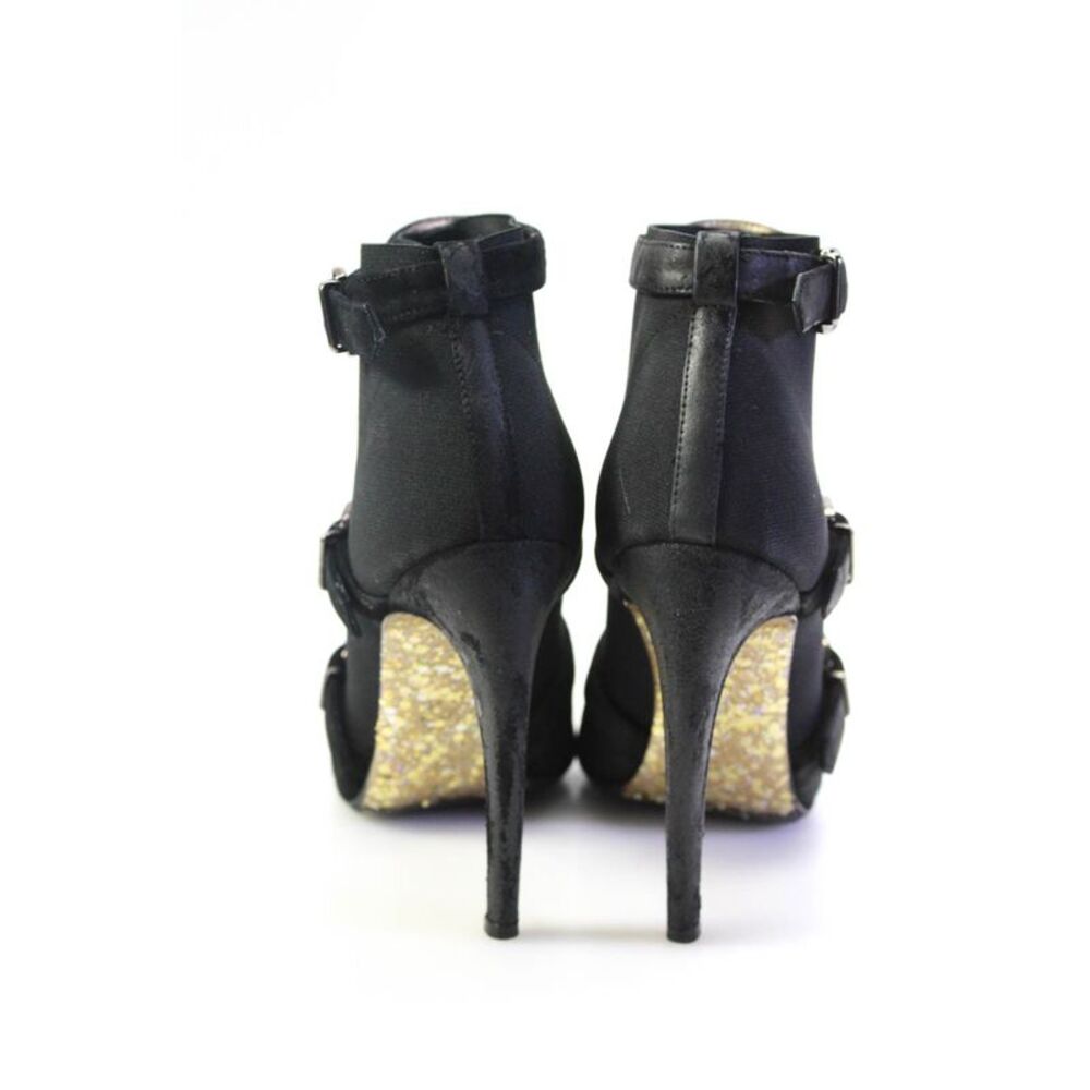 Walter Steiger Womens Leather Buckle Up High Heels Ankle Boots Black Size 37 7 - Picture 3 of 5